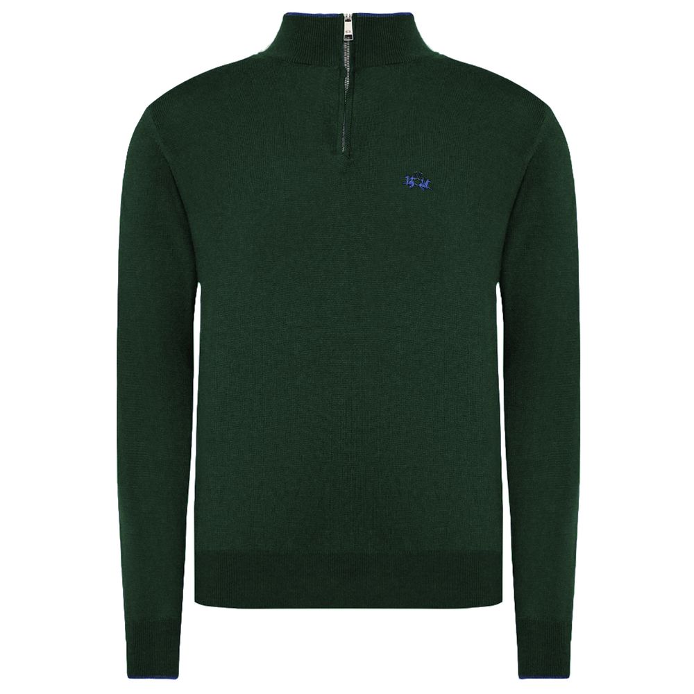 Grüner Wollpullover für Herren