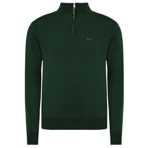 Grüner Wollpullover für Herren