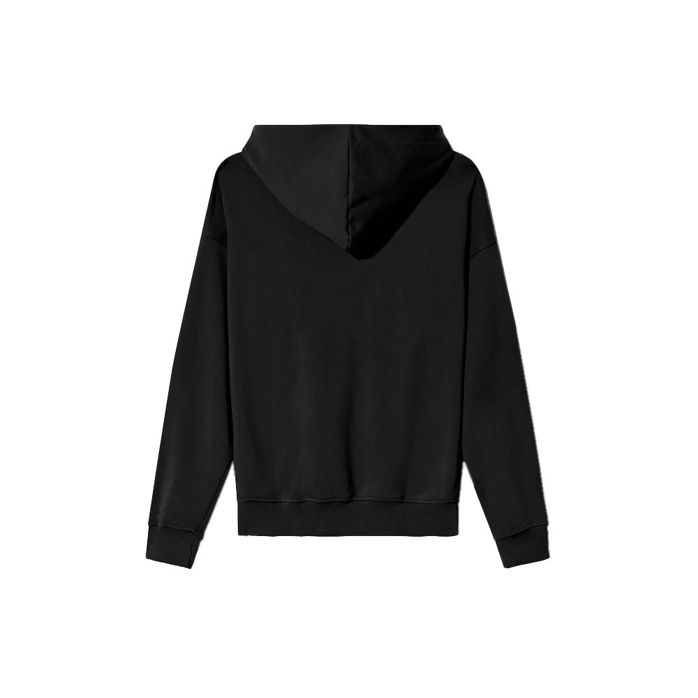Schwarzer Baumwollpullover