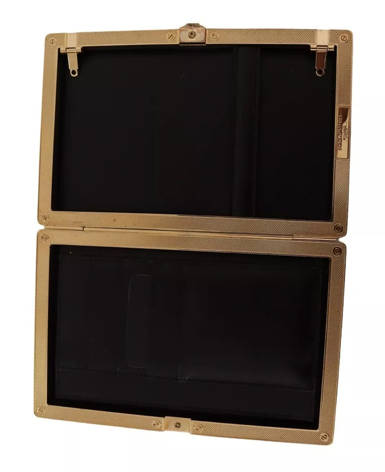 Schwarze Clutch aus Seide mit Goldrahmen, für Abendveranstaltungen, Partys