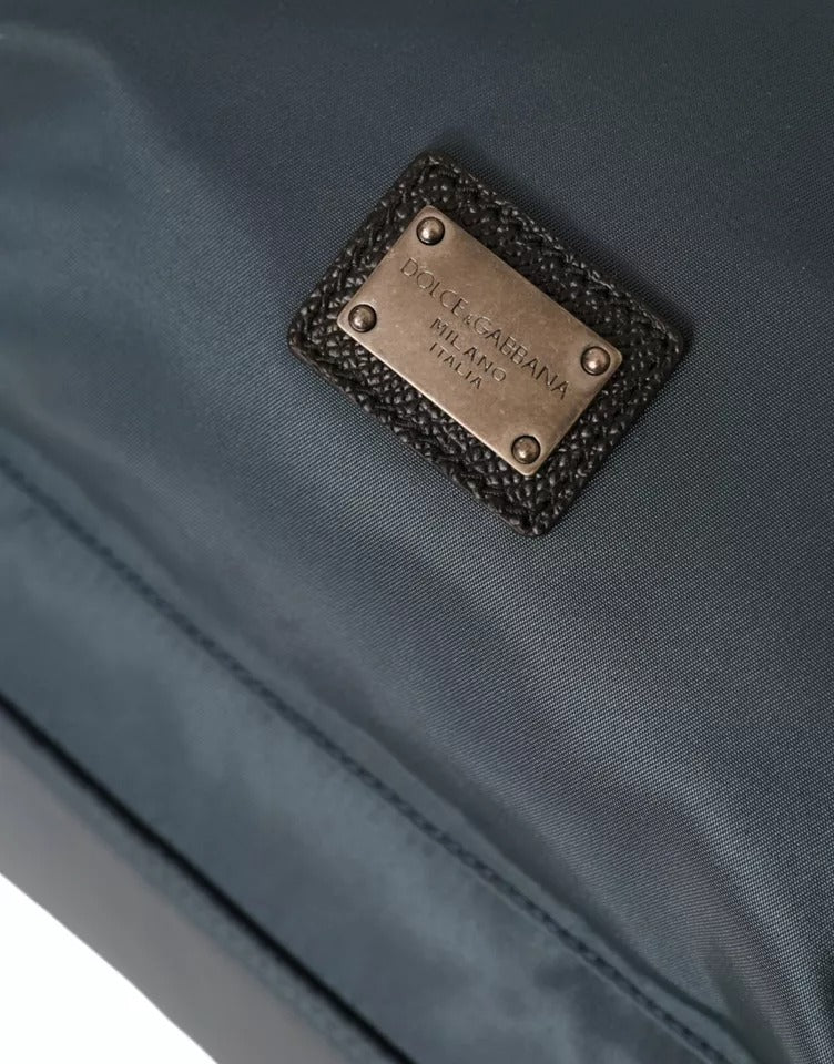 Blauer Nylon-Rucksack mit #DGFamily-Patch für Herren