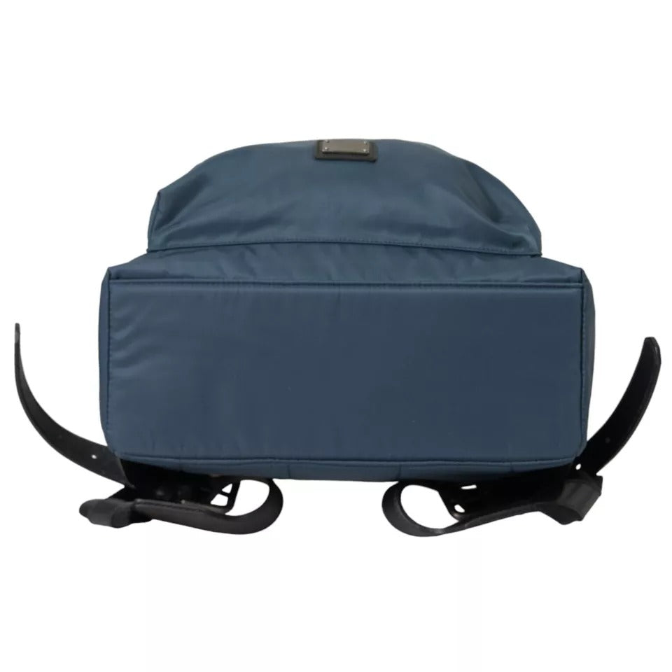 Blauer Nylon-Rucksack mit #DGFamily-Patch für Herren