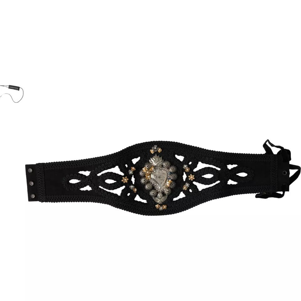 Schwarzer Canvas-Taillengürtel für Damen