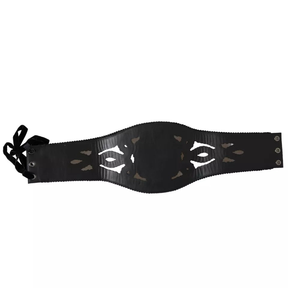 Schwarzer Canvas-Taillengürtel für Damen