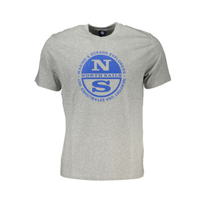 Graues Baumwoll-T-Shirt