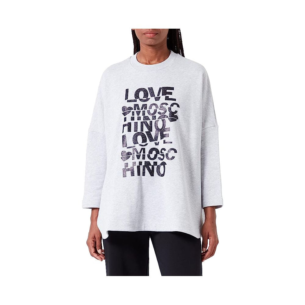 Graues Damen-Sweatshirt aus Baumwolle