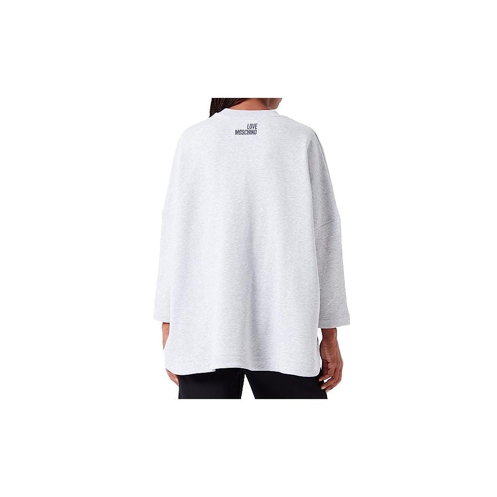 Graues Damen-Sweatshirt aus Baumwolle