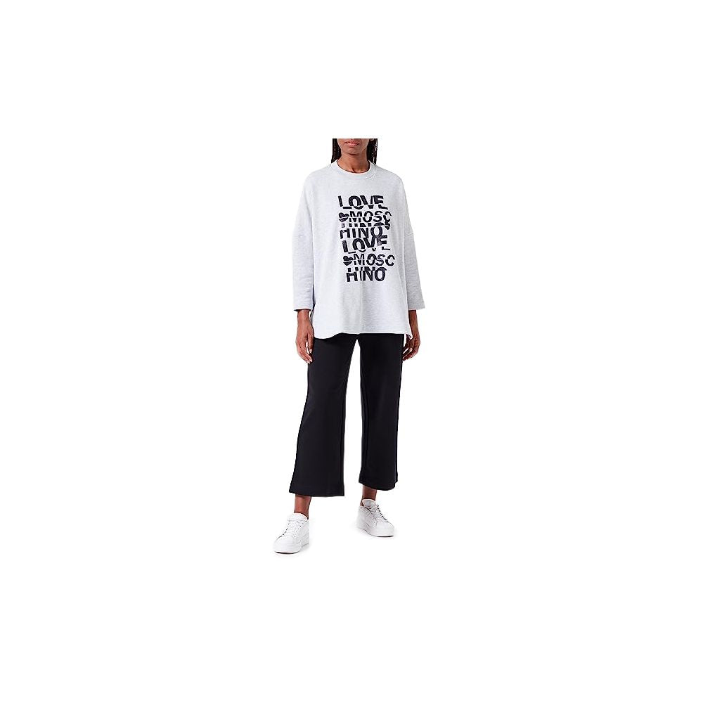 Graues Damen-Sweatshirt aus Baumwolle