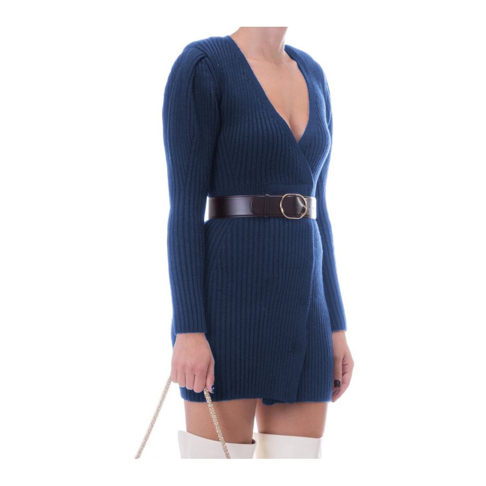 Blaues Wollkleid für Damen