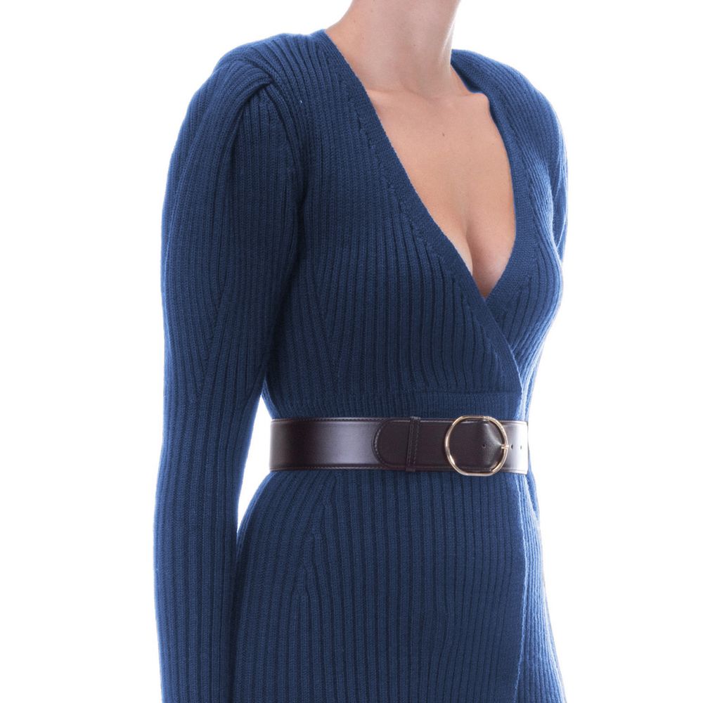 Blaues Wollkleid für Damen