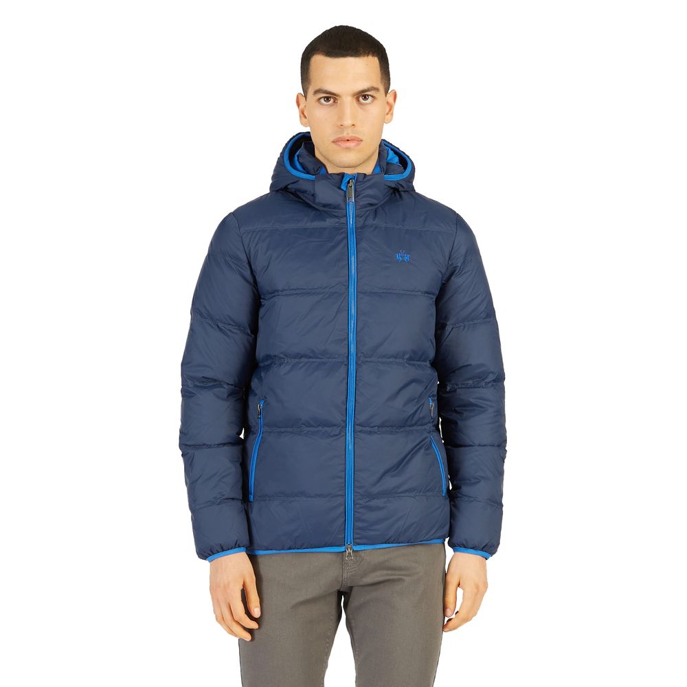 Blaue Nylonjacke für Herren