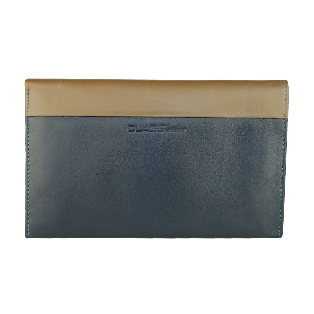 Blaue Herrenbrieftasche aus Leder