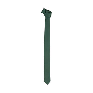 Elegante grüne schmale Seidenkrawatte