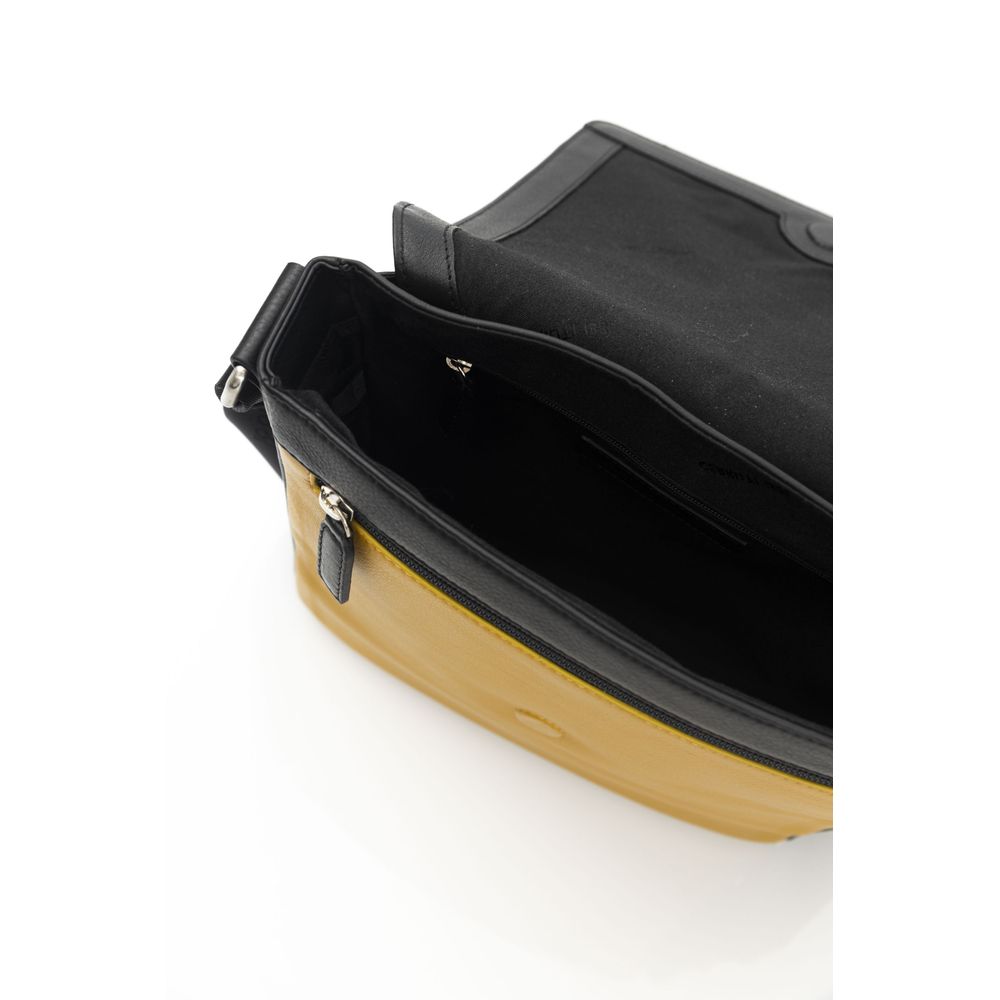 Yellow Leather Women Crossbody Bag