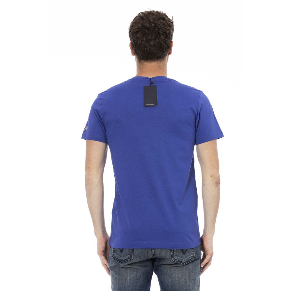 Blaues Herren-T-Shirt aus Baumwolle