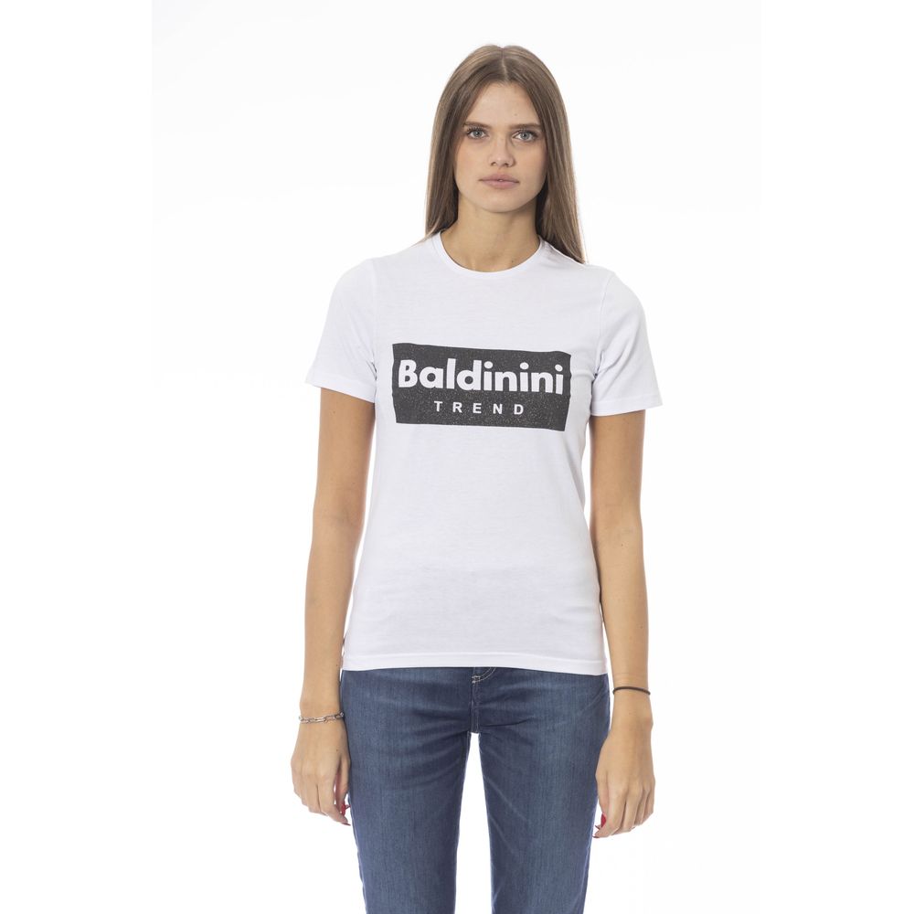 Weißes Baumwolltop für Damen