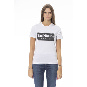 Weißes Baumwolltop für Damen