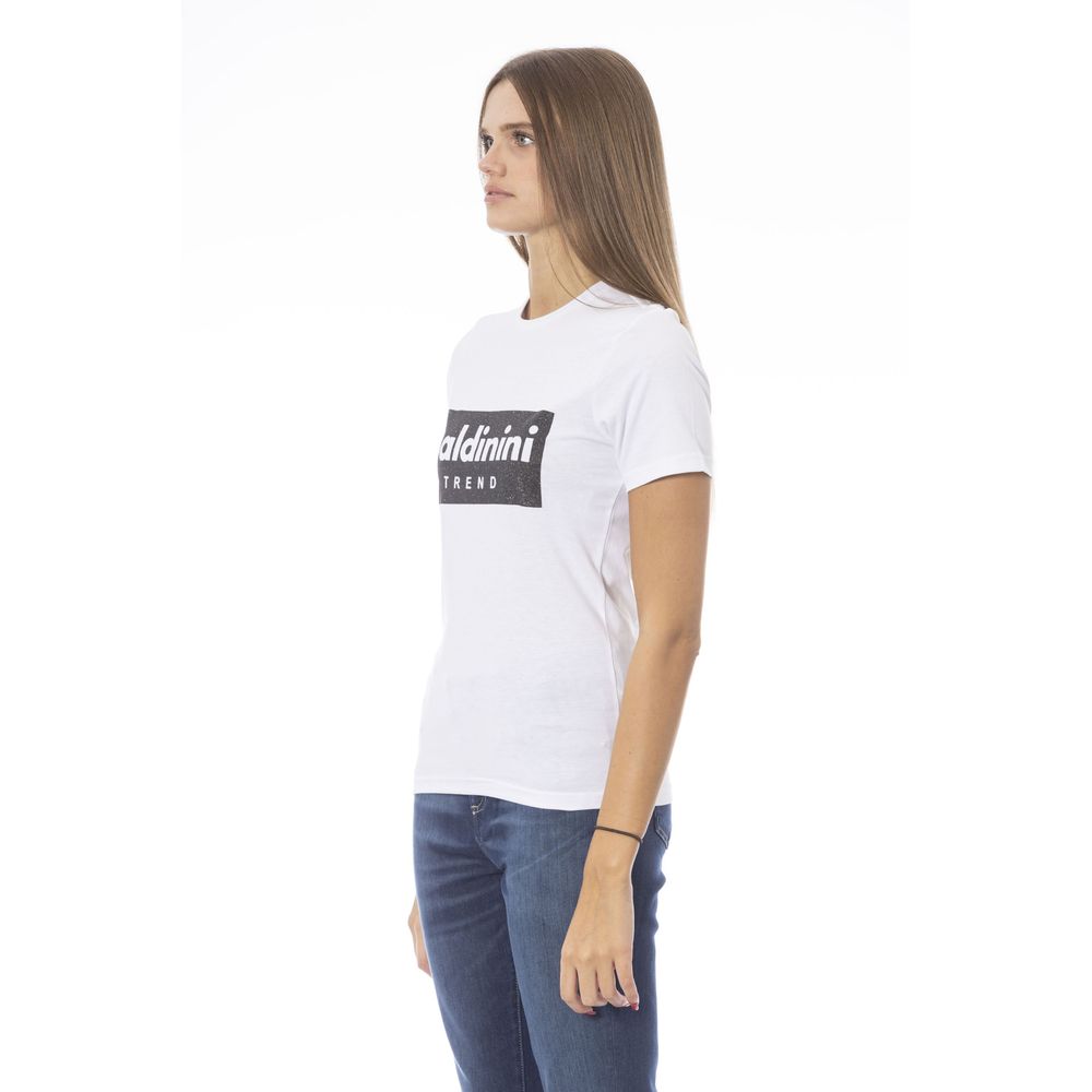 Weißes Baumwolltop für Damen