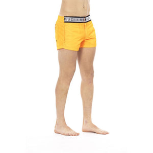 Orangefarbene Badeshorts aus Polyamid für Herren