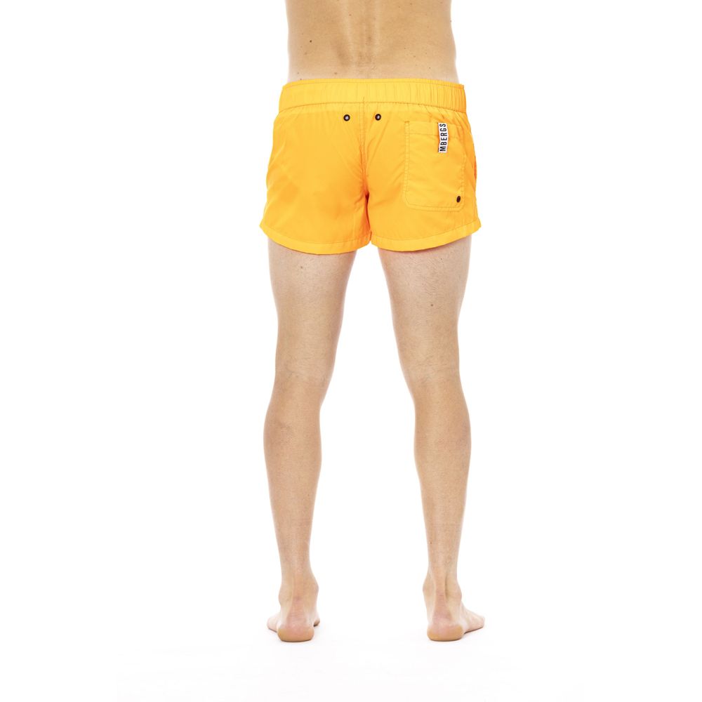 Orangefarbene Badeshorts aus Polyamid für Herren