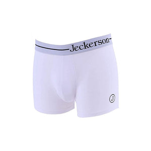 Jeckerson White Cotton Men's Boxer Underwear