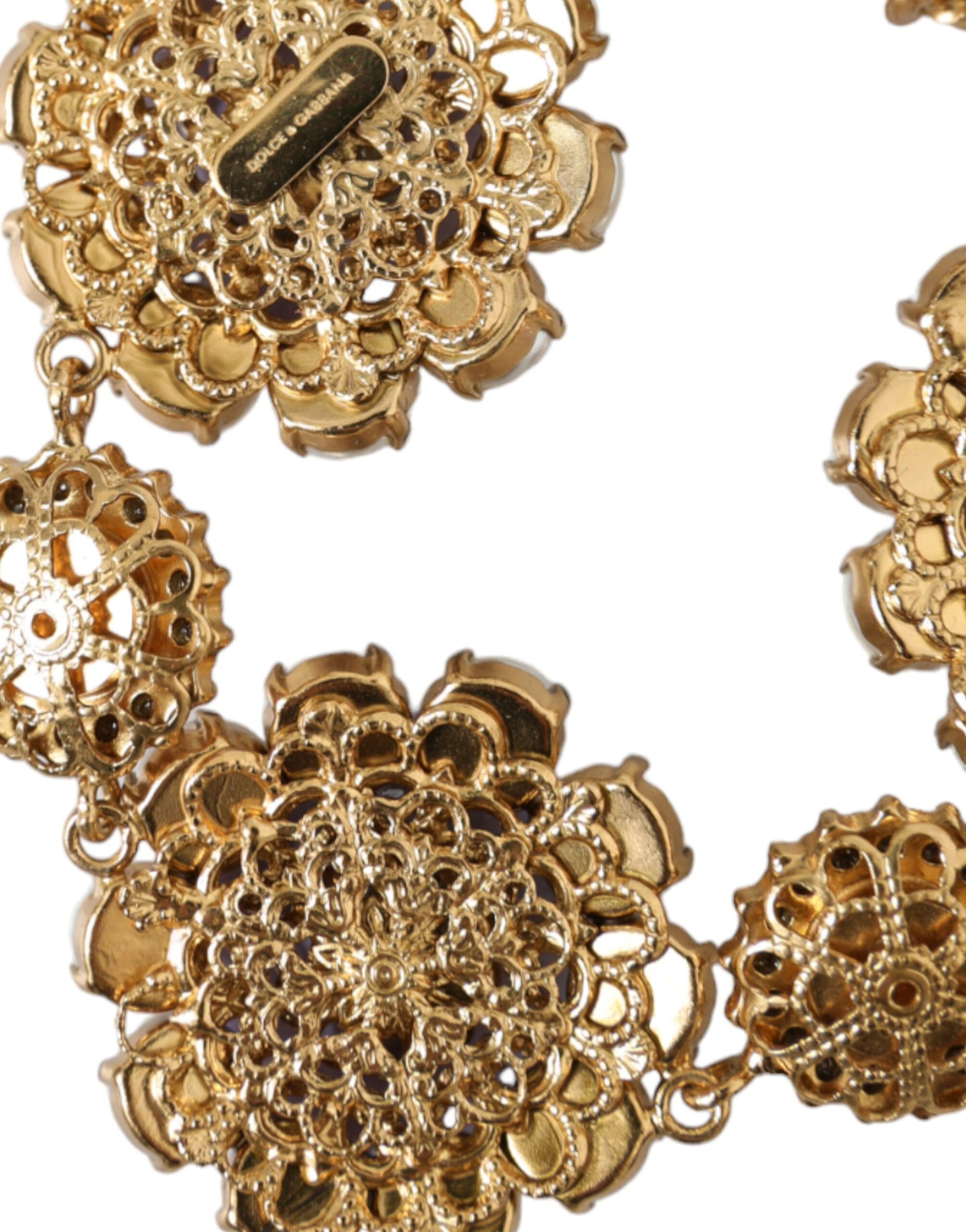 Goldfarbenes Armband FIORI BLOOMING mit floralen Barockkristallen