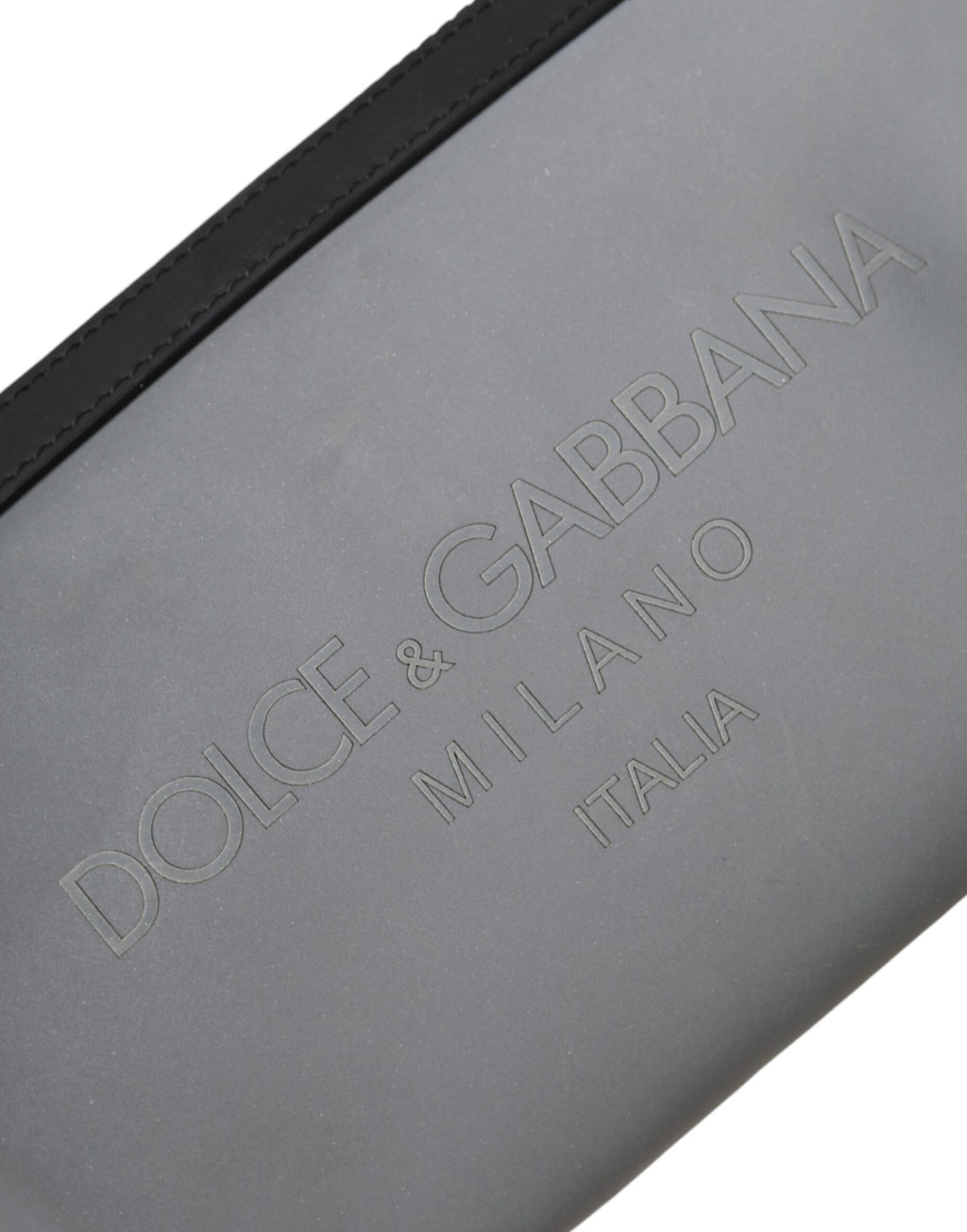 Graue Neopren-Gürteltasche mit Logo und Reißverschluss