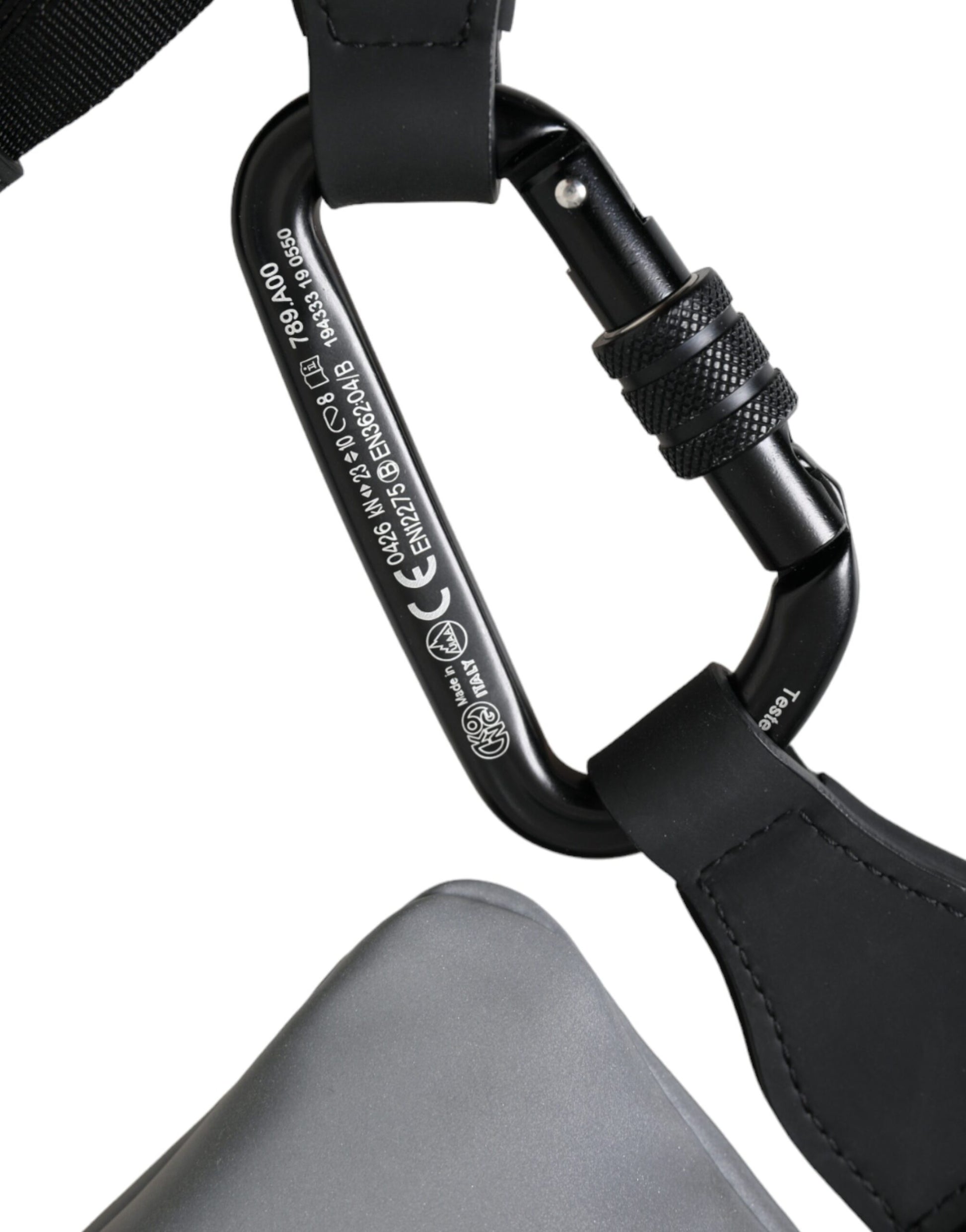 Graue Neopren-Gürteltasche mit Logo und Reißverschluss