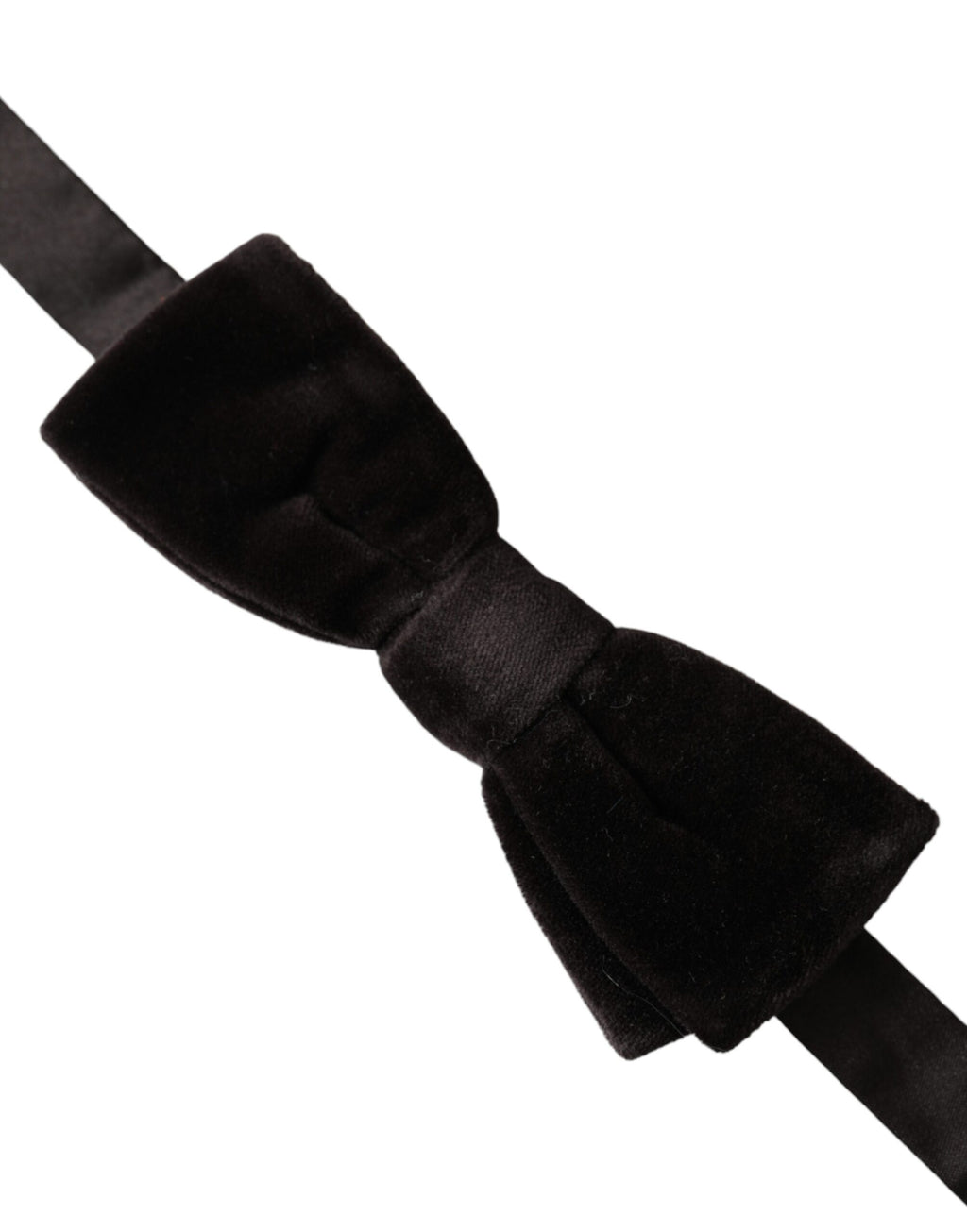 Schwarze Herrenfliege aus Samt und Baumwolle mit verstellbarem Hals