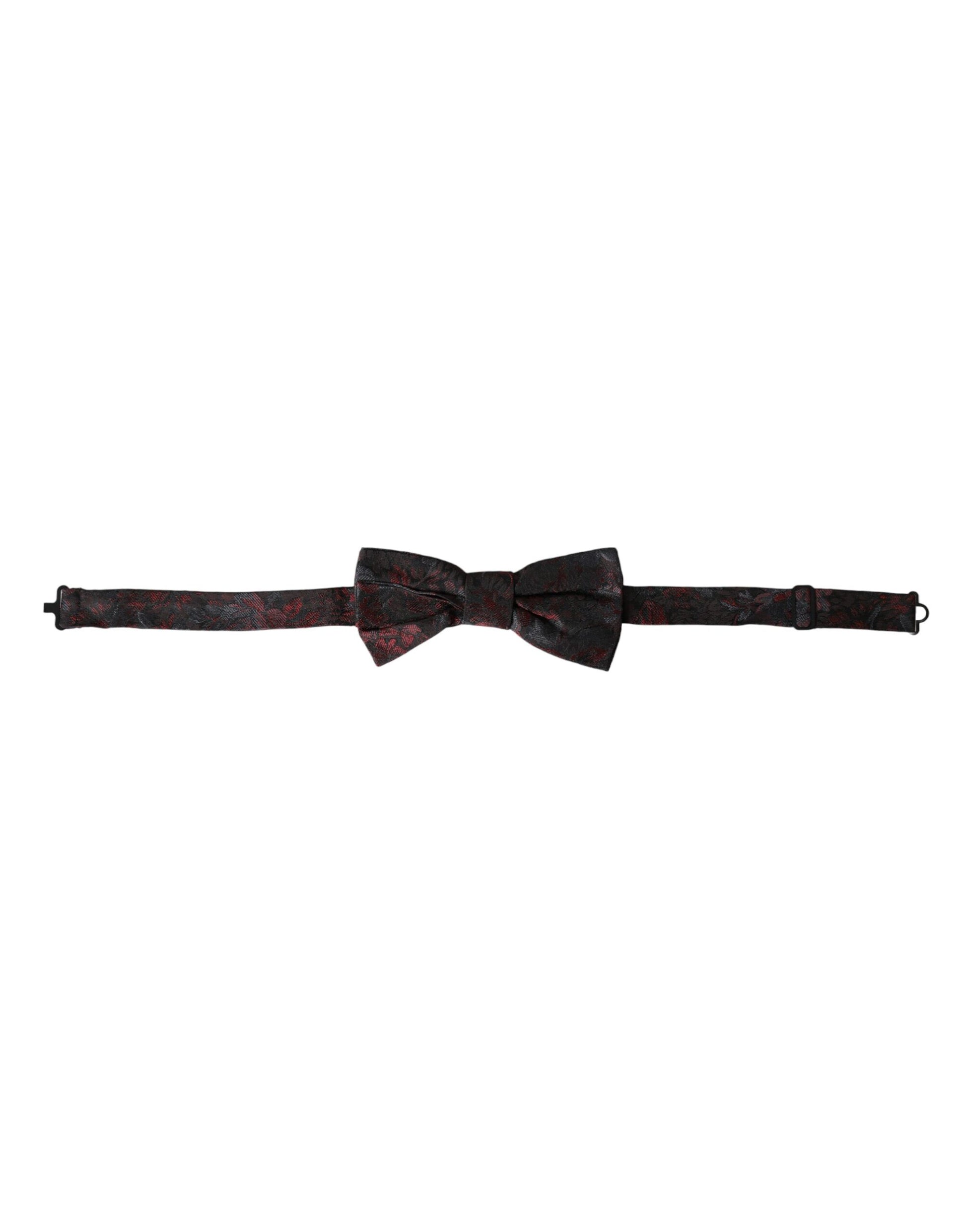 Rot-Schwarze Fliege mit Blumenmuster, verstellbarer Halsausschnitt