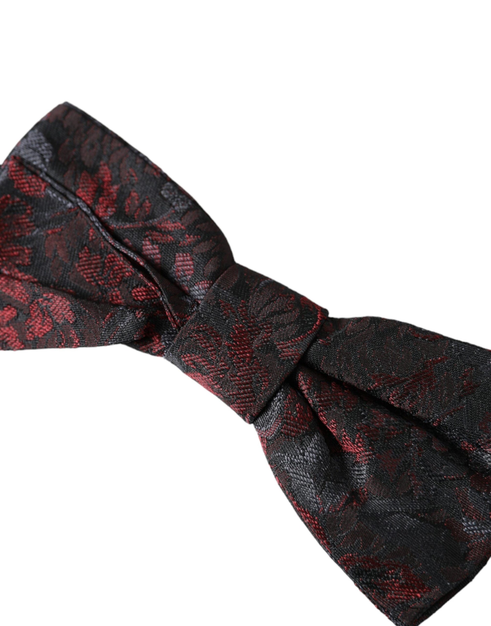 Rot-Schwarze Fliege mit Blumenmuster, verstellbarer Halsausschnitt