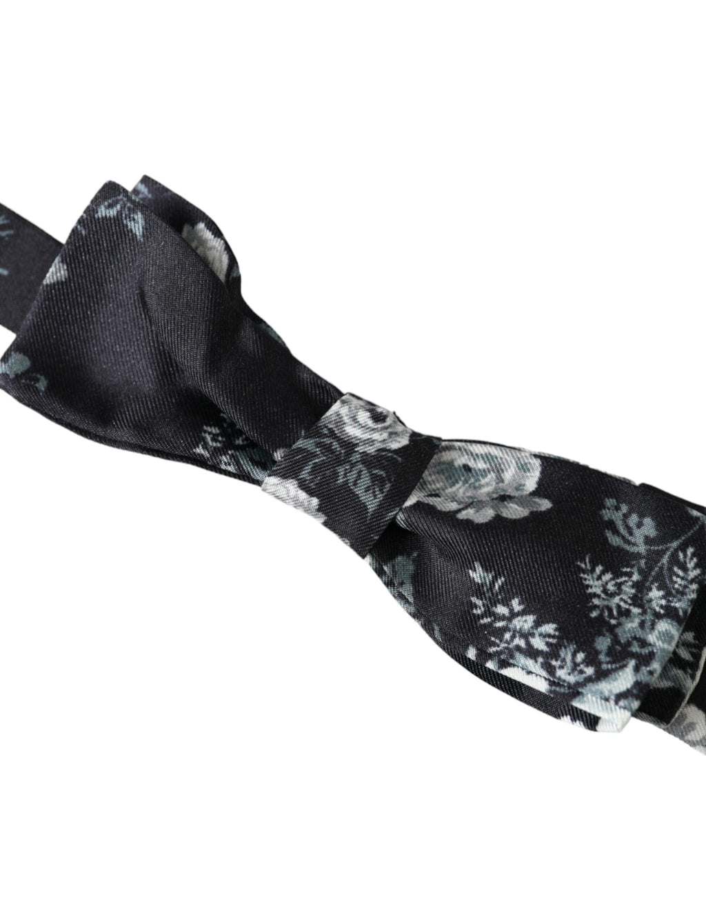 Schwarze, florale Fantasy-Fliege mit verstellbarem Halsausschnitt für Herren