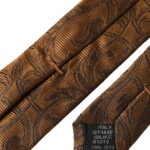 Braune, florale Herrenkrawatte aus 100 % Seide, verstellbar