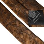 Braune, florale Herrenkrawatte aus 100 % Seide, verstellbar