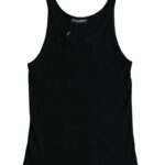 Schwarzes Tank-T-Shirt mit ärmelloser Unterwäsche für Herren