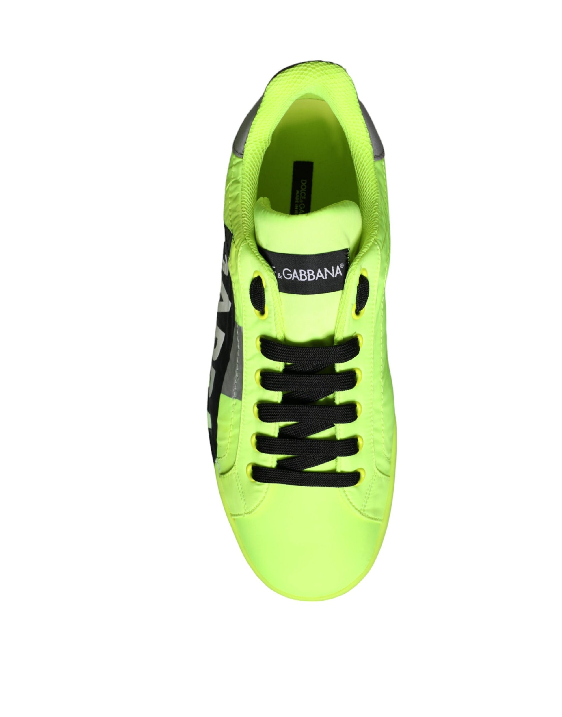 Neongrüne Logo Tape Low Top Sneakers Schuhe