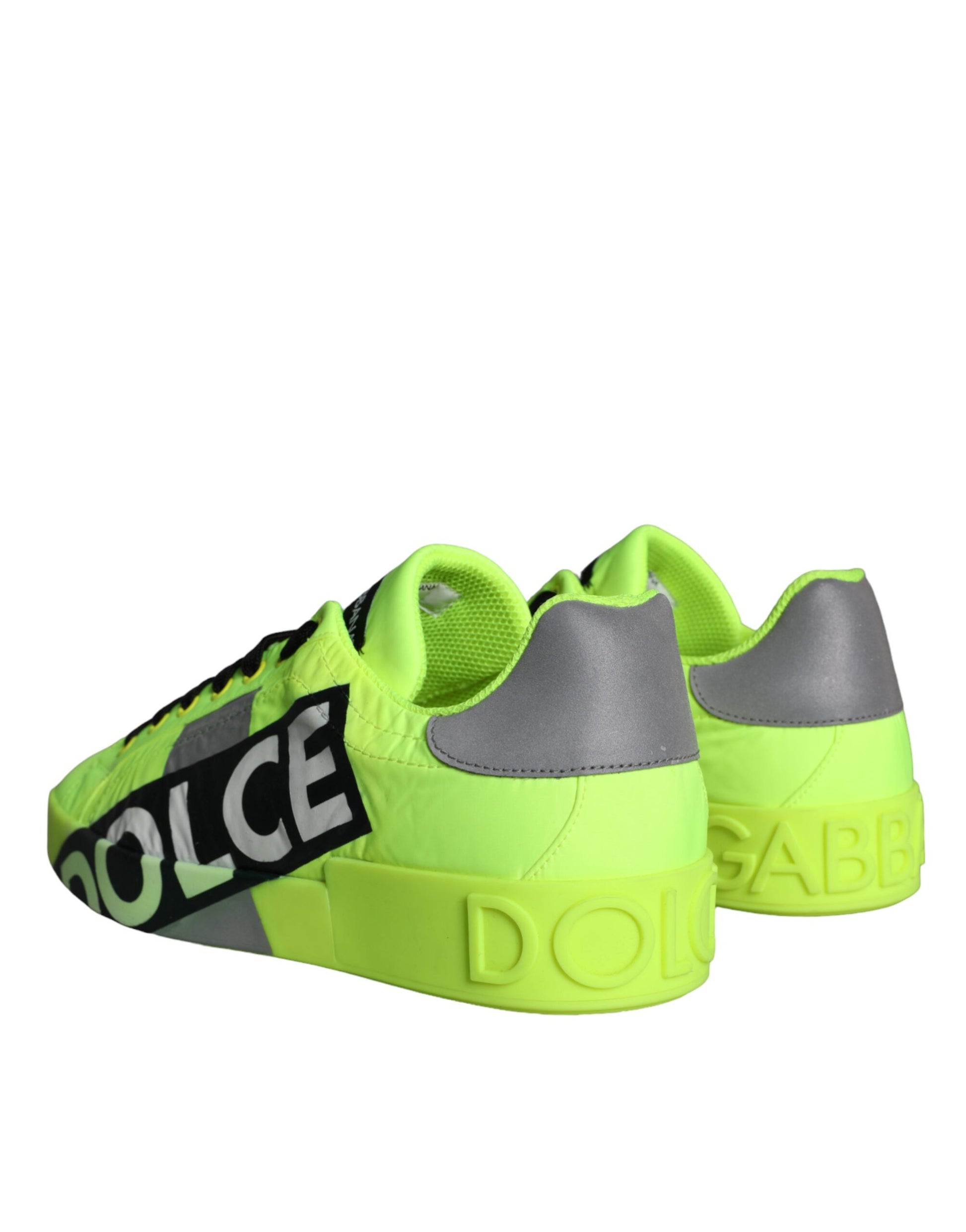 Neongrüne Logo Tape Low Top Sneakers Schuhe
