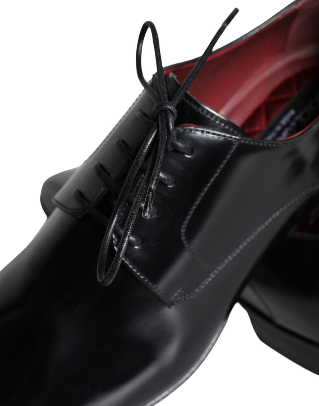 Schwarze Derby-Schuhe aus Kalbsleder für Herren
