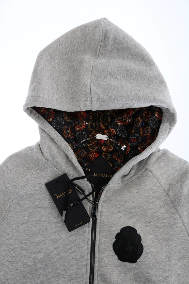Grauer Kapuzen-Sweatsuit aus Baumwolle