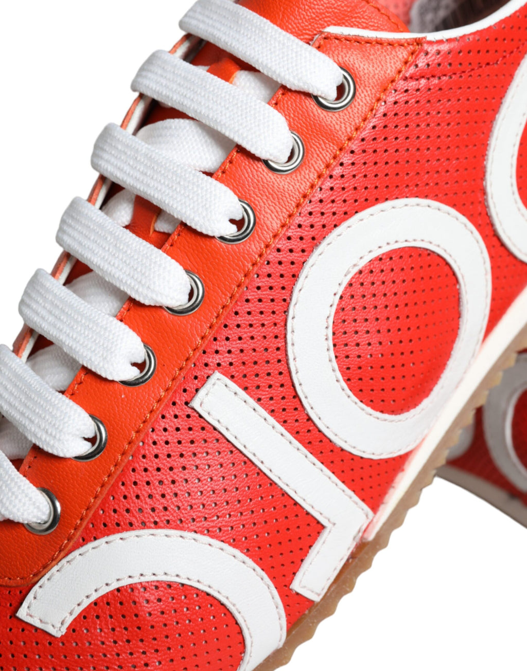 Rot Weiß Leder Logo Casual Sneakers Schuhe
