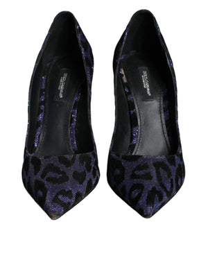 Violette Leopard Lurex High Heels Pumps Schuhe