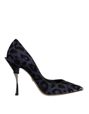 Violette Leopard Lurex High Heels Pumps Schuhe