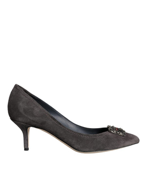 Graue Amore Wildleder Bellucci Heels Pumps Schuhe