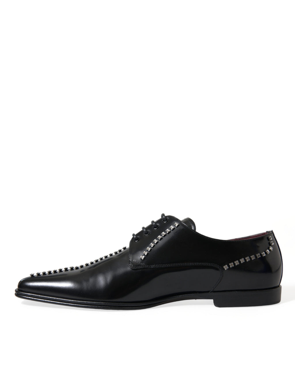 Schwarze formelle Lederschuhe mit Kristallen