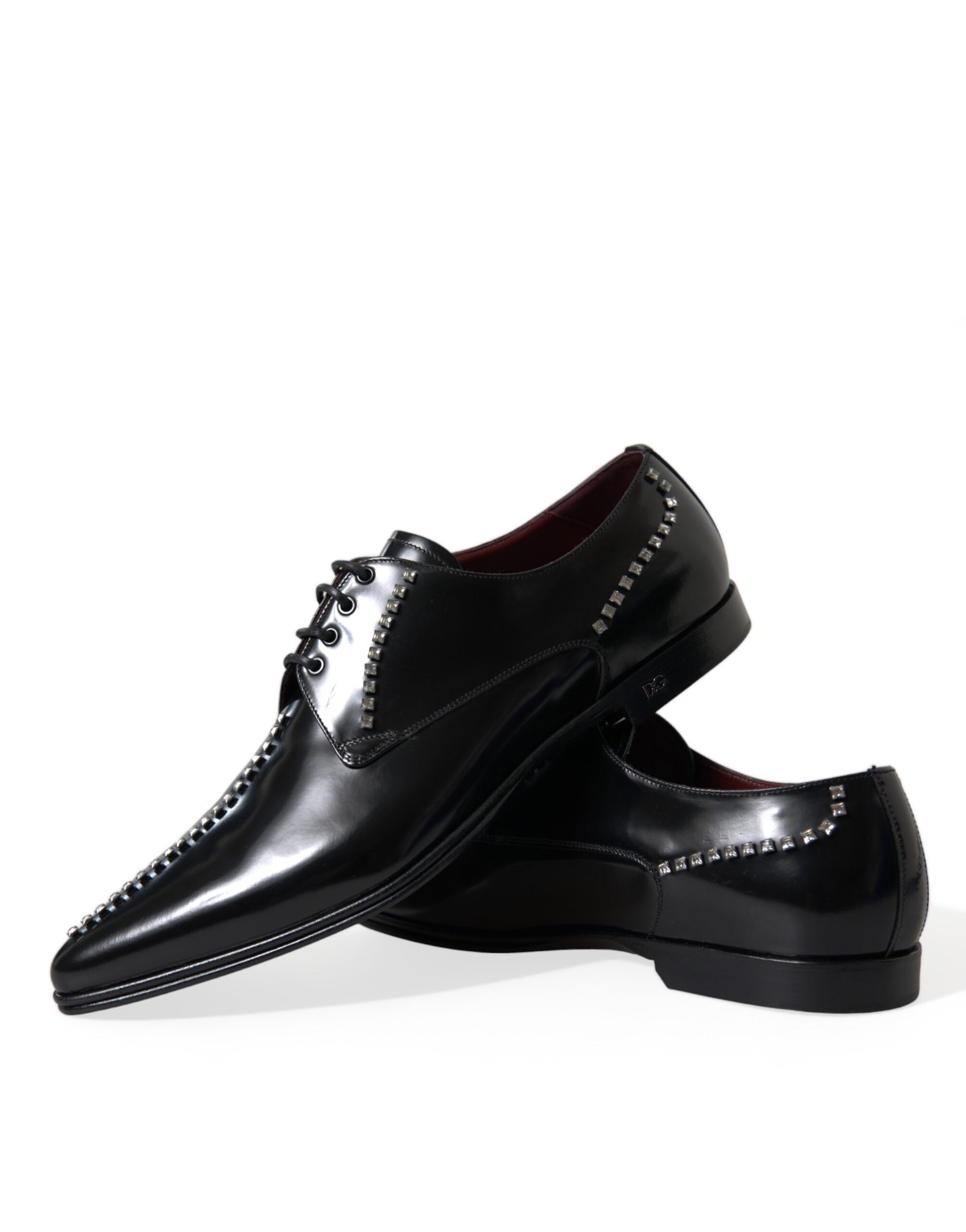 Schwarze formelle Lederschuhe mit Kristallen