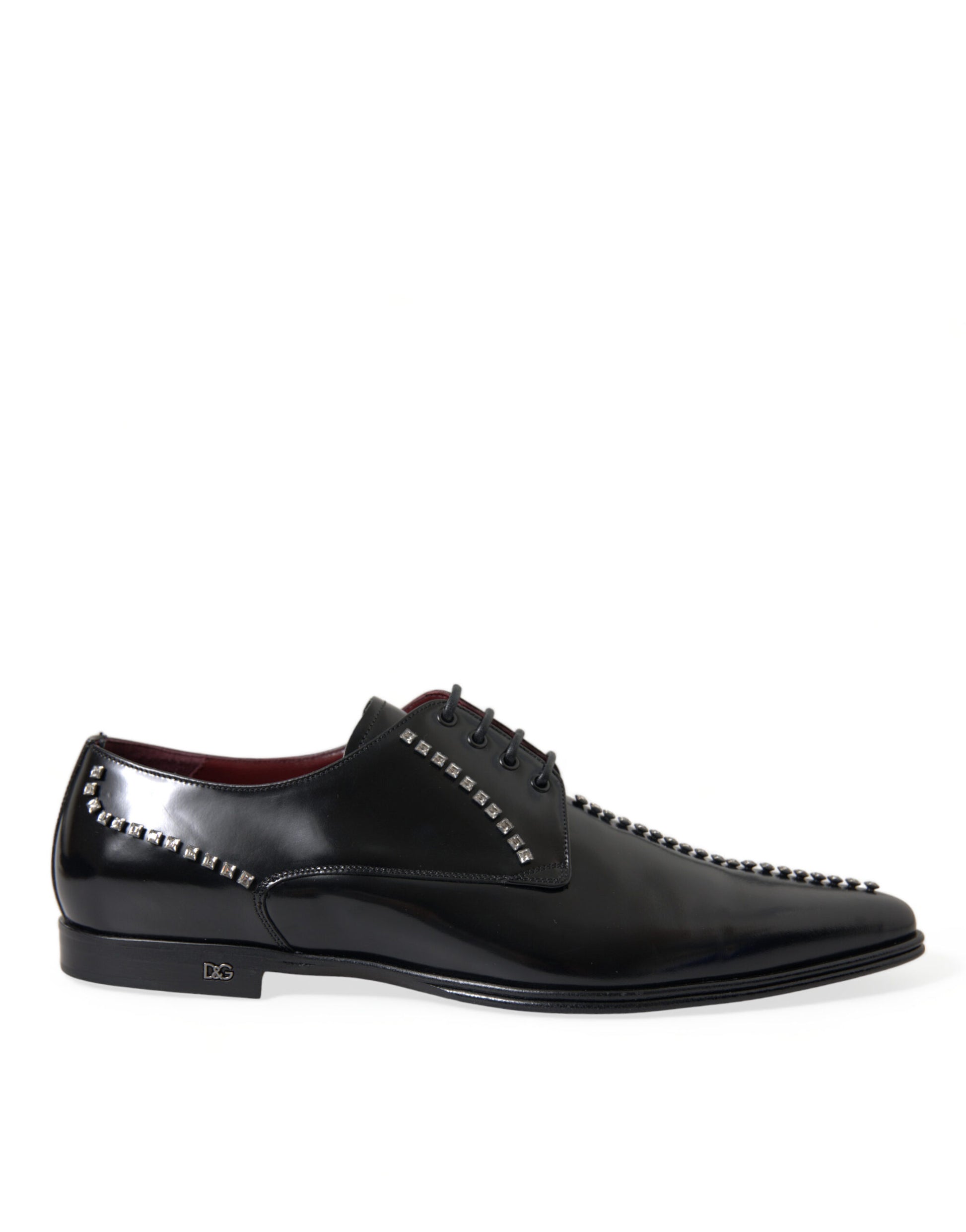 Schwarze formelle Lederschuhe mit Kristallen