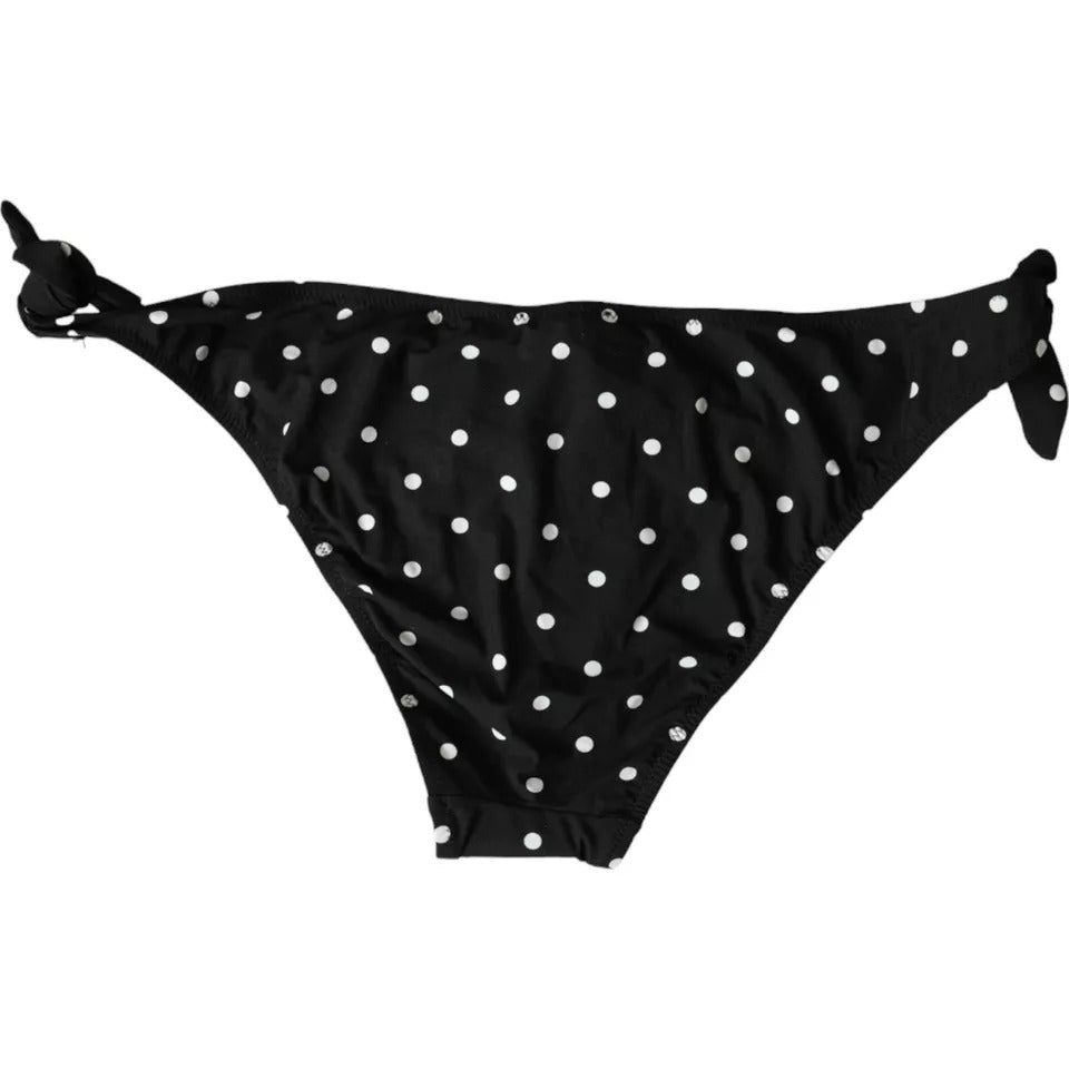 Schwarzer gepunkteter Bademode-Bikini