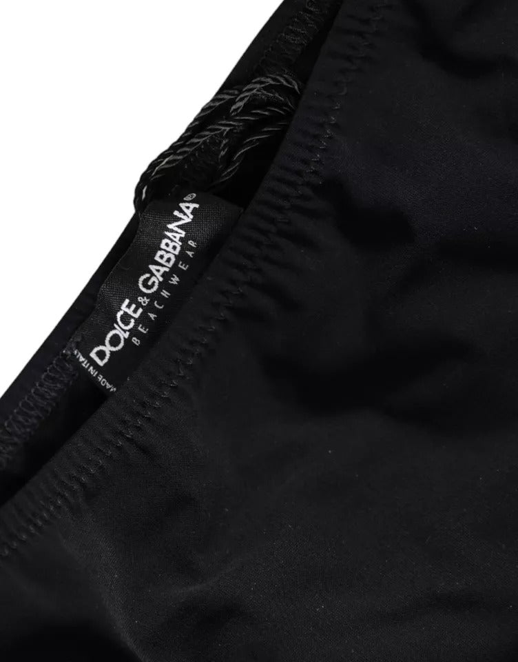 Schwarzer Nylon-Bademode-Strandbekleidungs-Bikini