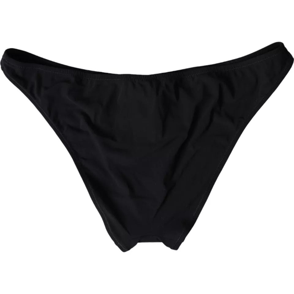 Schwarzer Nylon-Bademode-Strandbekleidungs-Bikini