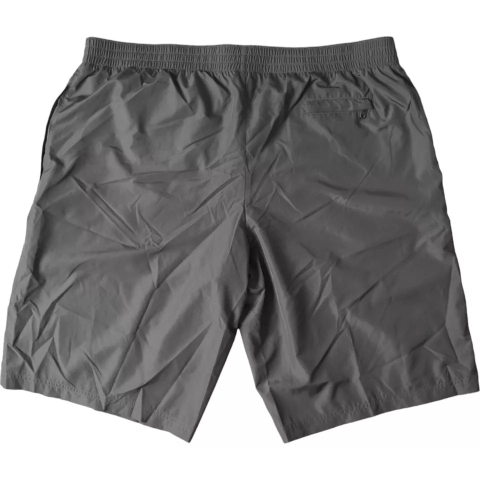 Dunkelgraue Polyester Beachwear Shorts Bademode Herren